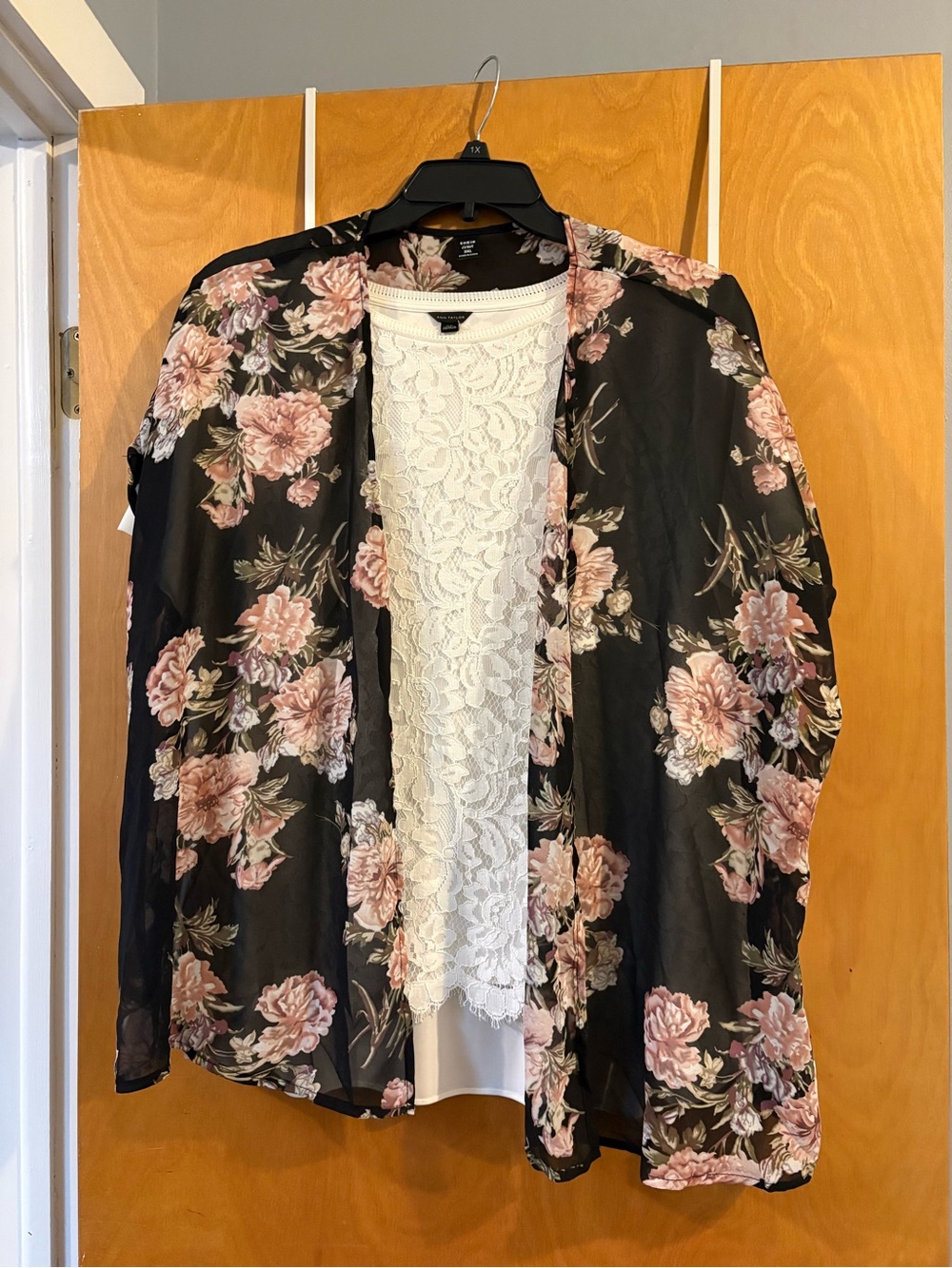 Floral Kimono Cardigan plus size 3x - Picture 2 of 3